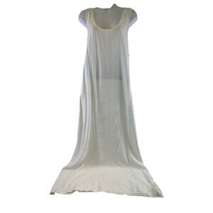 Raya Sun Maxi Dress White Rayon Scoop Neck Racer Back Long New Tags Womens XL